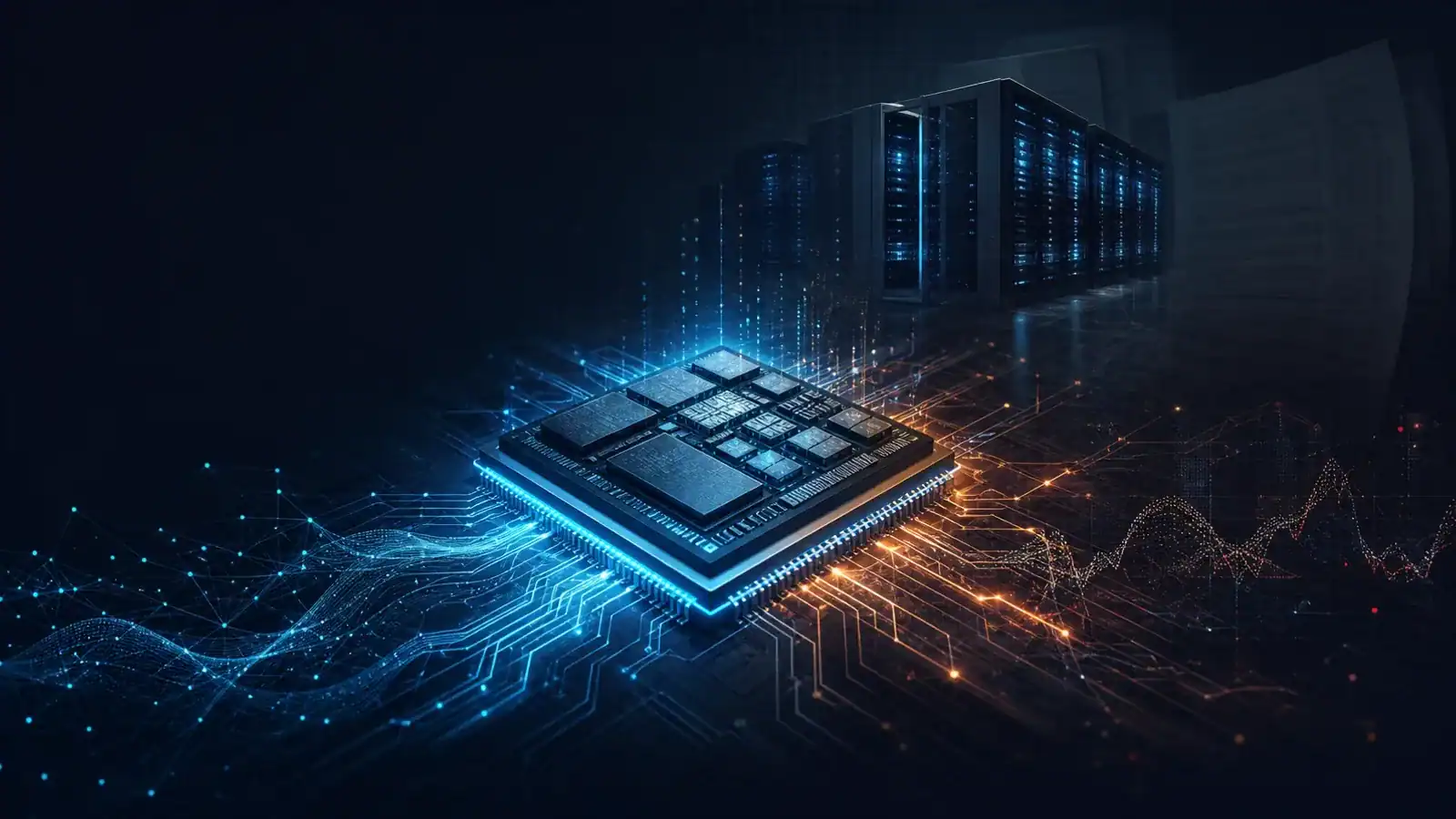Broadcom Stock Report: AI Semiconductor Revenue, Custom Chips, and AVGO Risks editorial visual showing its AI opportunity and investment risks.